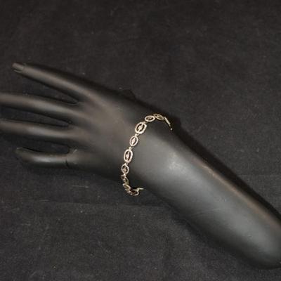 Vintage Sterling Silver Etched Bracelet 7â€, 5.2g