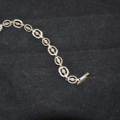 Vintage Sterling Silver Etched Bracelet 7â€, 5.2g