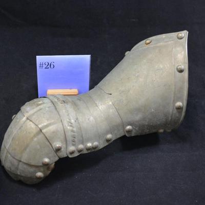 Antique/Vintage Articulated Suit of Armor Gauntlet 12â€x6â€x6â€