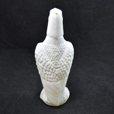Vintage Milk Glass Eagle Decanter 11â€