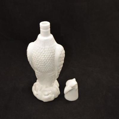 Vintage Milk Glass Eagle Decanter 11â€