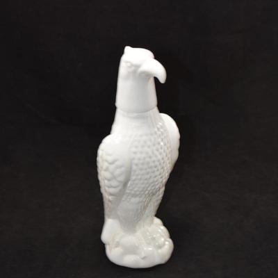 Vintage Milk Glass Eagle Decanter 11â€