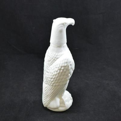 Vintage Milk Glass Eagle Decanter 11â€