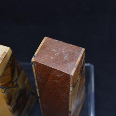 Vintage MCM Olive Wood Metronome Salt & Pepper Shakers, ISRAEL 6â€