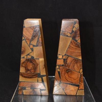 Vintage MCM Olive Wood Metronome Salt & Pepper Shakers, ISRAEL 6â€