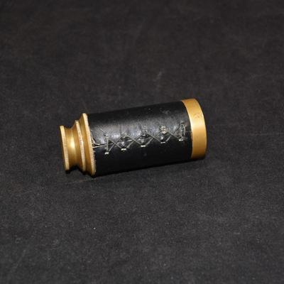 Vintage Small Vinyl Wrapped Brass Spy Scope 3â€