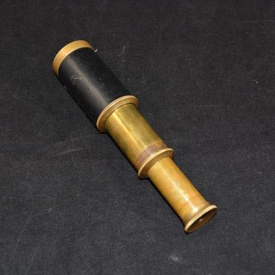 Vintage Small Vinyl Wrapped Brass Spy Scope 3â€