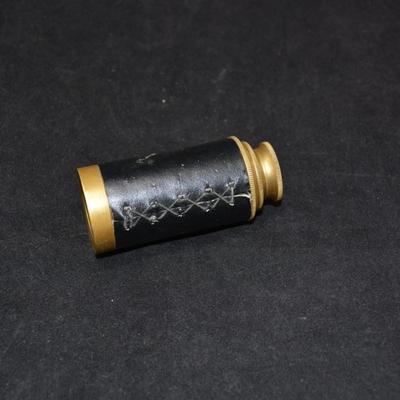 Vintage Small Vinyl Wrapped Brass Spy Scope 3â€
