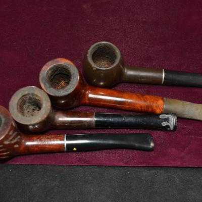 Set of 4 Vintage Tobacco Pipes