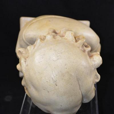 Antique/Vintage Plaster Girl Reading â€œStudioâ€ Advertising Piece 13â€x8â€x8â€