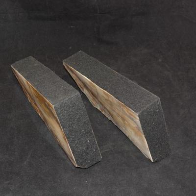 Petrified Sequoia Book Ends 8.25â€ Tall, Felted