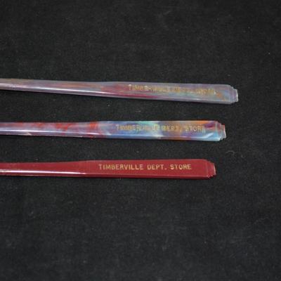 Vintage Timberville VA Dept. Store Soda Spoons