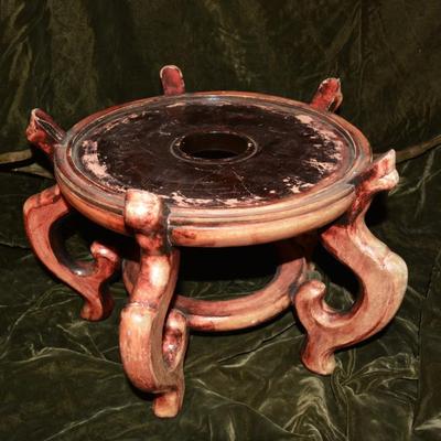 Large Vintage Chinoserie Planter w/ Stand AS IS, 20â€x 15â€