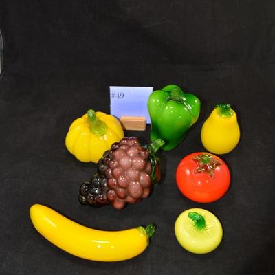 Lot of Vintage Art Glass Fruits & Vegetables