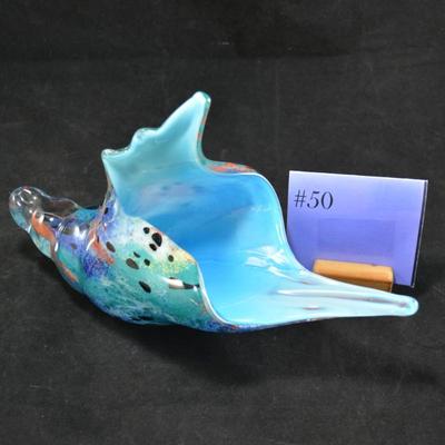 Vintage MURANO Art Glass Shell w/ Crack AS IS