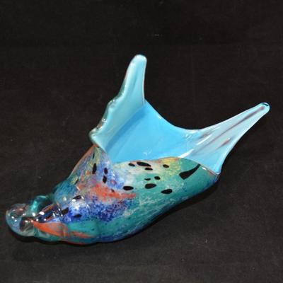 Vintage MURANO Art Glass Shell w/ Crack AS IS