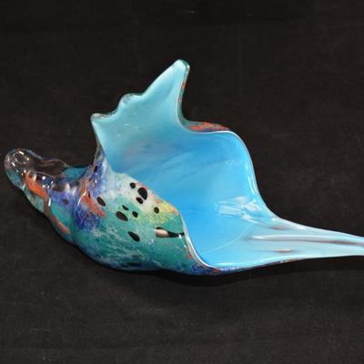 Vintage MURANO Art Glass Shell w/ Crack AS IS