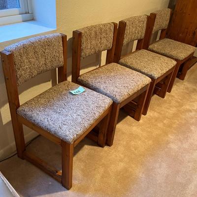 Set of 4 Butcher Block Chairs
