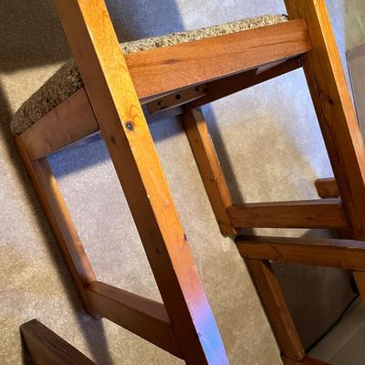 Set of 4 Butcher Block Chairs