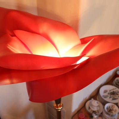 Vintage Rose Lamp - Repainted