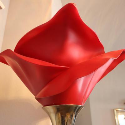 Vintage Rose Lamp - Repainted