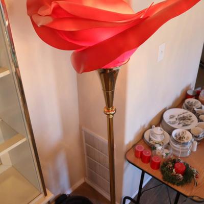 Vintage Rose Lamp - Repainted