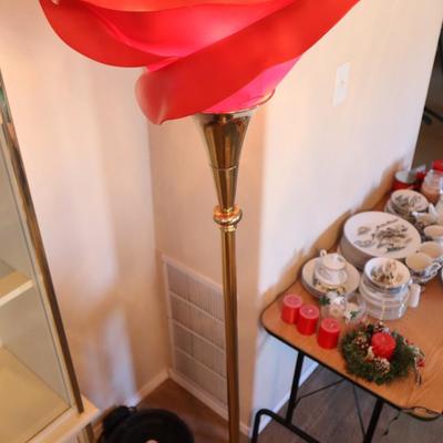 Vintage Rose Lamp - Repainted