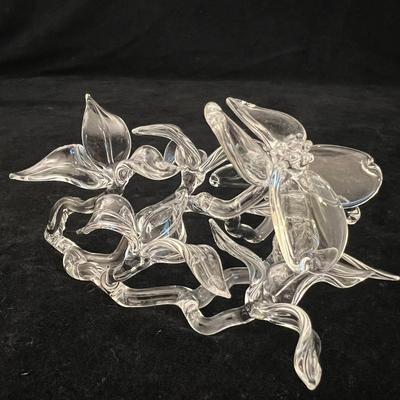 Local Artist Ronnie Hughes Delicate Glass Dogwood Sculpture (O-RG)