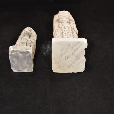 Reproduction Chalk Pre-Colombian Art Figures 10â€/6.5â€