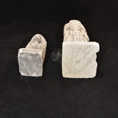 Reproduction Chalk Pre-Colombian Art Figures 10â€/6.5â€