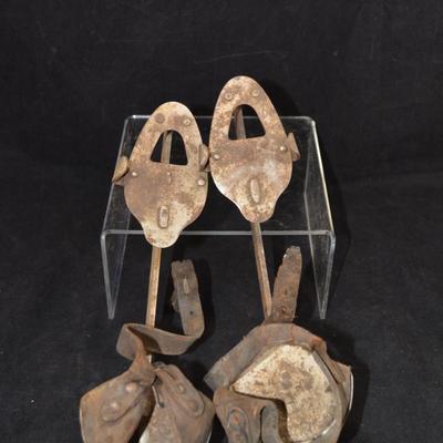 2 Pair of Antique/Vintage Clamp-On Ice-skates