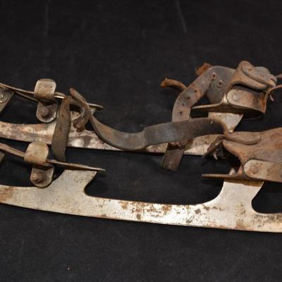 2 Pair of Antique/Vintage Clamp-On Ice-skates