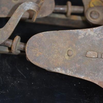 2 Pair of Antique/Vintage Clamp-On Ice-skates