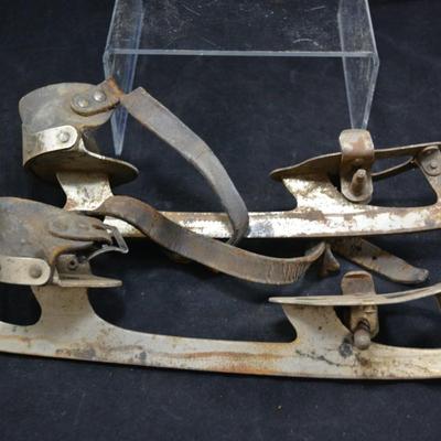 2 Pair of Antique/Vintage Clamp-On Ice-skates