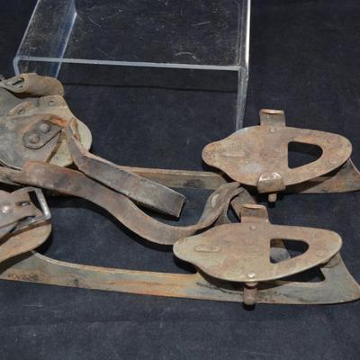 2 Pair of Antique/Vintage Clamp-On Ice-skates