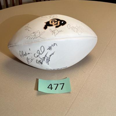 CU Buffs Autographed Football