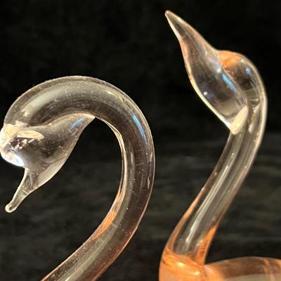 Murano, Swarovski, Kosta Boda & More Crystal Swan Figurines (O-RG)