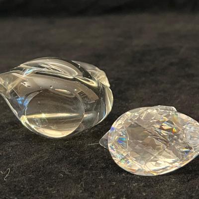 Murano, Swarovski, Kosta Boda & More Crystal Swan Figurines (O-RG)