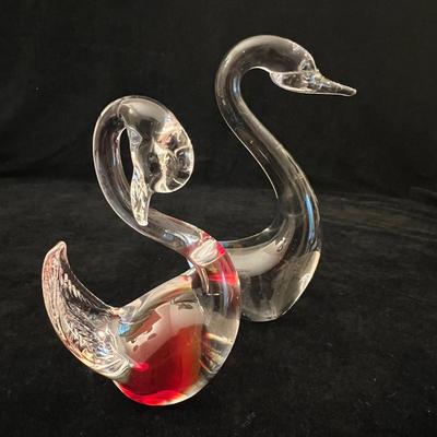 Murano, Swarovski, Kosta Boda & More Crystal Swan Figurines (O-RG)