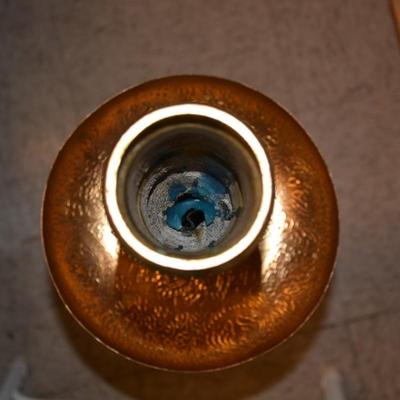 Set of 2 Large Vintage Brass Candle Stands w/ Trays 41â€x9â€