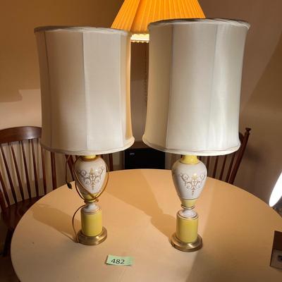 Pair of Vintage Porcelain Lamps
