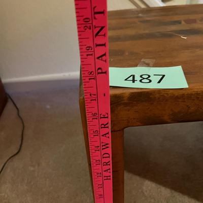 Butcher block end table