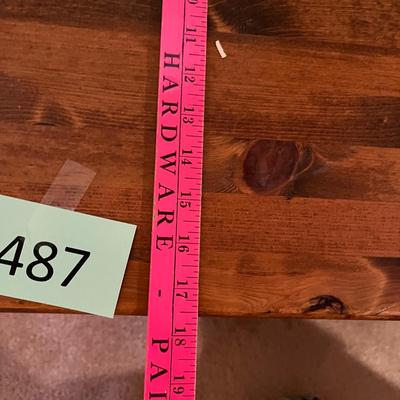Butcher block end table