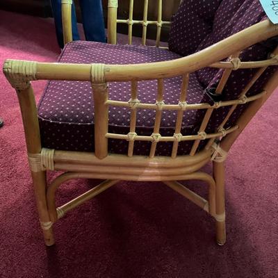 Lot of 4 1980s Rattan Chairs