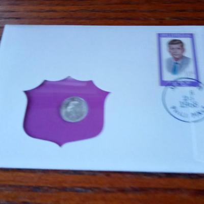 LOT 122 FIRST DAY COVER STAMP AND COIN FROM THE PHILIPPINES