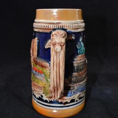 Pair of Vintage German Steins 10.5â€/5.75â€