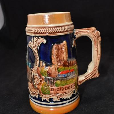 Pair of Vintage German Steins 10.5â€/5.75â€