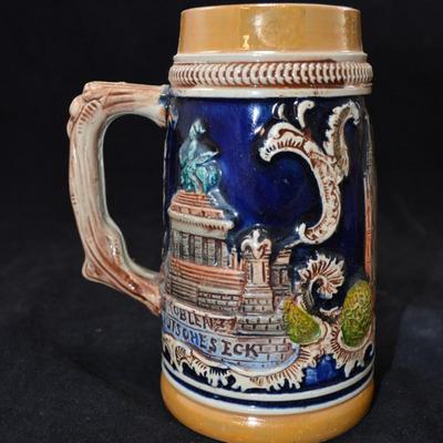 Pair of Vintage German Steins 10.5â€/5.75â€