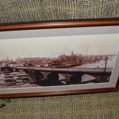 Very Vintage Framed Photograph, New Brunswick, NJ-1930â€™s 48â€x11.5â€