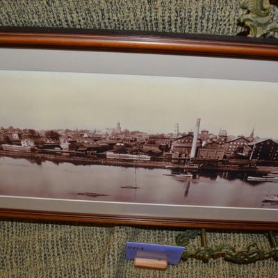 Very Vintage Framed Photograph, New Brunswick, NJ-1930â€™s 48â€x11.5â€